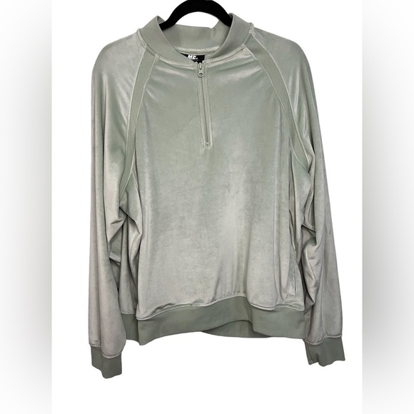 MELODY EHSANI Velour Velvet Quarter Zip Pullover Jacket - Picture 1 of 3